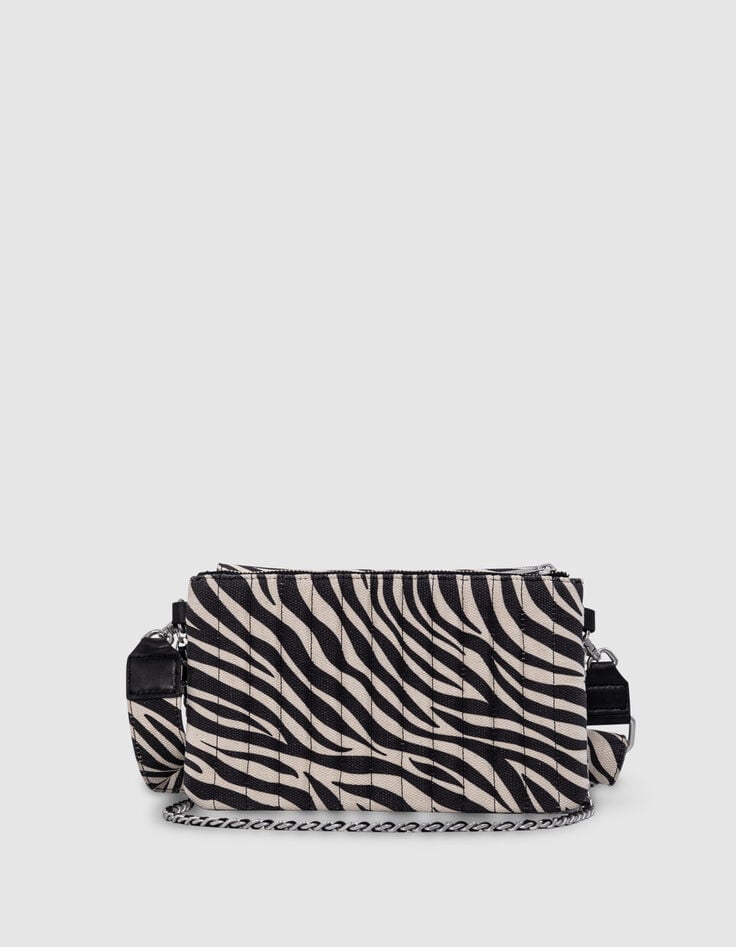 Ikks Le 111 ZEBRA écru Toile Motif Zébré Femme