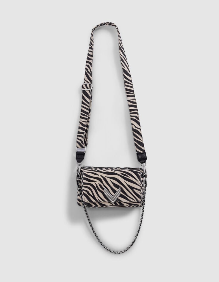 Ikks Le 111 ZEBRA écru Toile Motif Zébré Femme