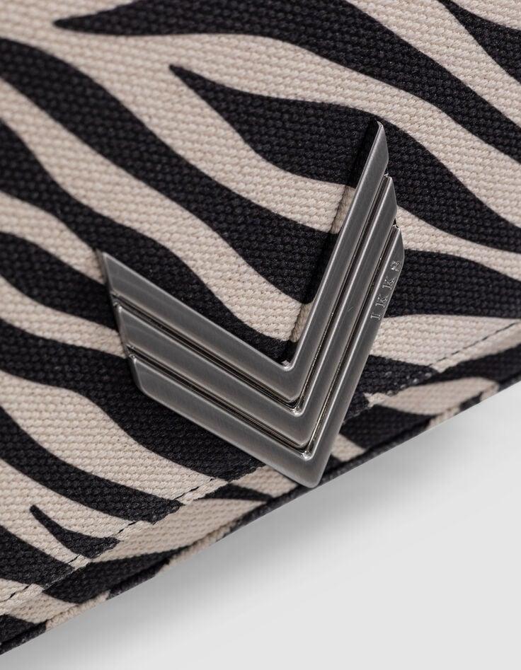 Ikks Le 111 ZEBRA écru Toile Motif Zébré Femme