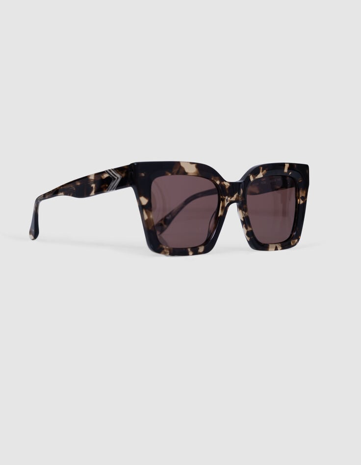 Ikks Lunettes Solaires Billy Marron Verres Roses