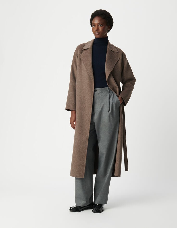 Ikks Manteau Sésame Long Et Ceinturé Femme