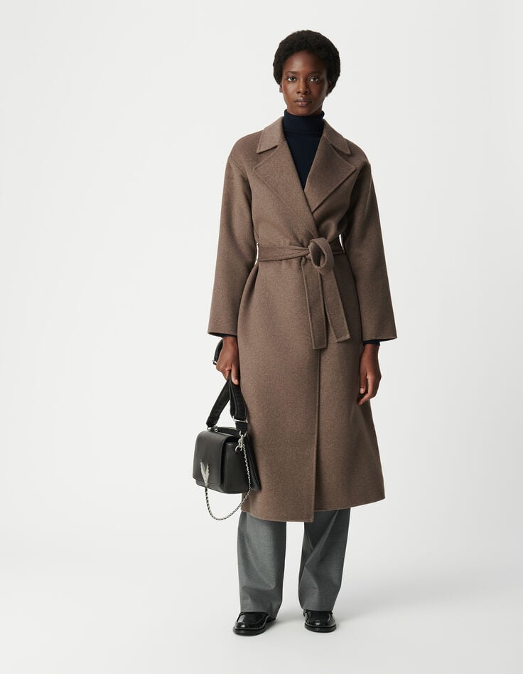 ikks Manteau sésame long et ceinturé Femme