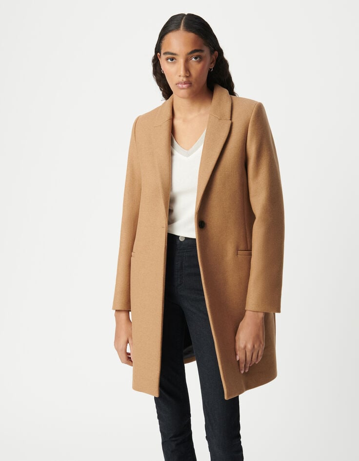 Ikks Manteau Sienne Parementure Amovible Femme