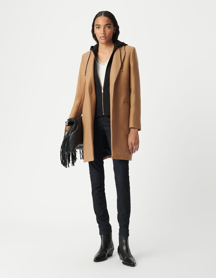 ikks Manteau sienne parementure amovible Femme