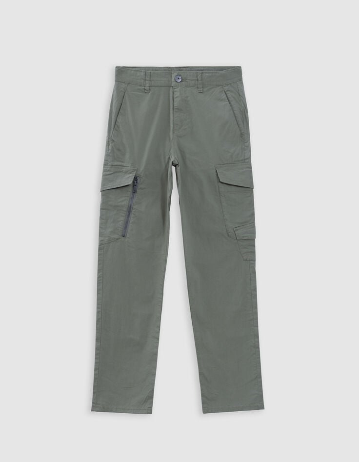 Ikks Pantalon BATTLE Kaki Poche Zippée Garçon