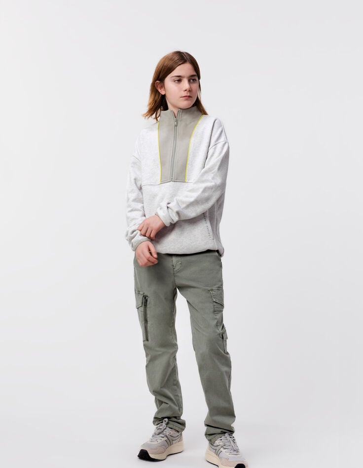 ikks Pantalon BATTLE kaki poche zippée garçon