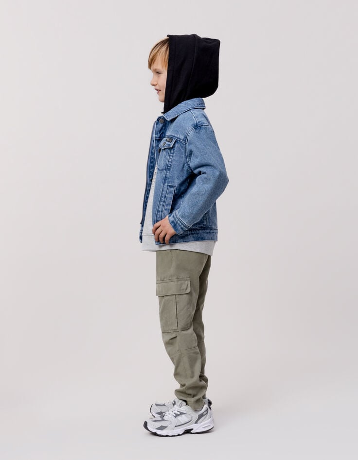 Ikks Pantalon BATTLE Kaki Taille élastiquée Garçon