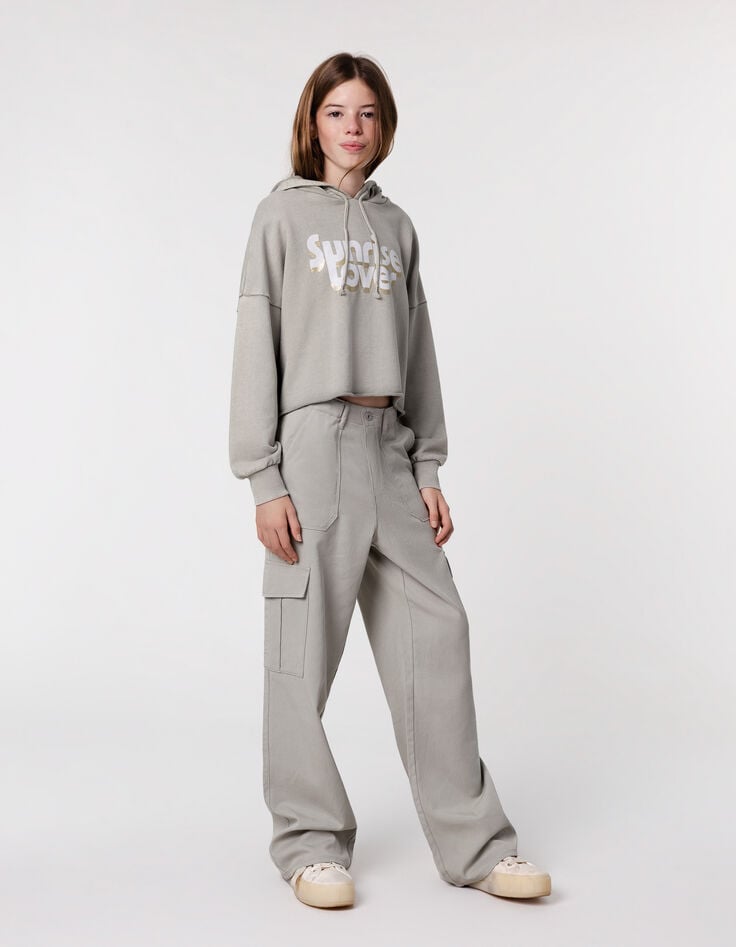 ikks Pantalon BATTLE vert fille