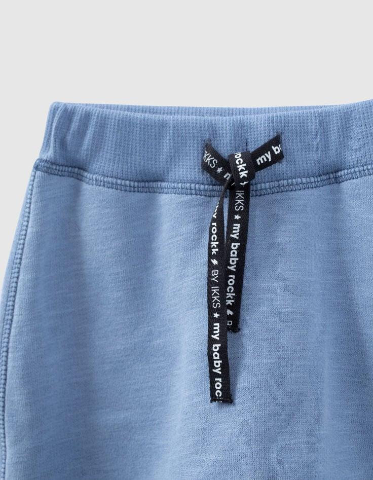Ikks Pantalon Bleu Molleton Bio Bébé