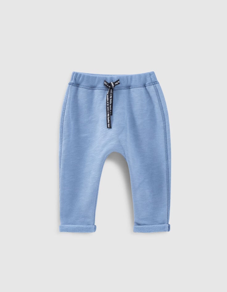 ikks Pantalon bleu molleton bio bébé