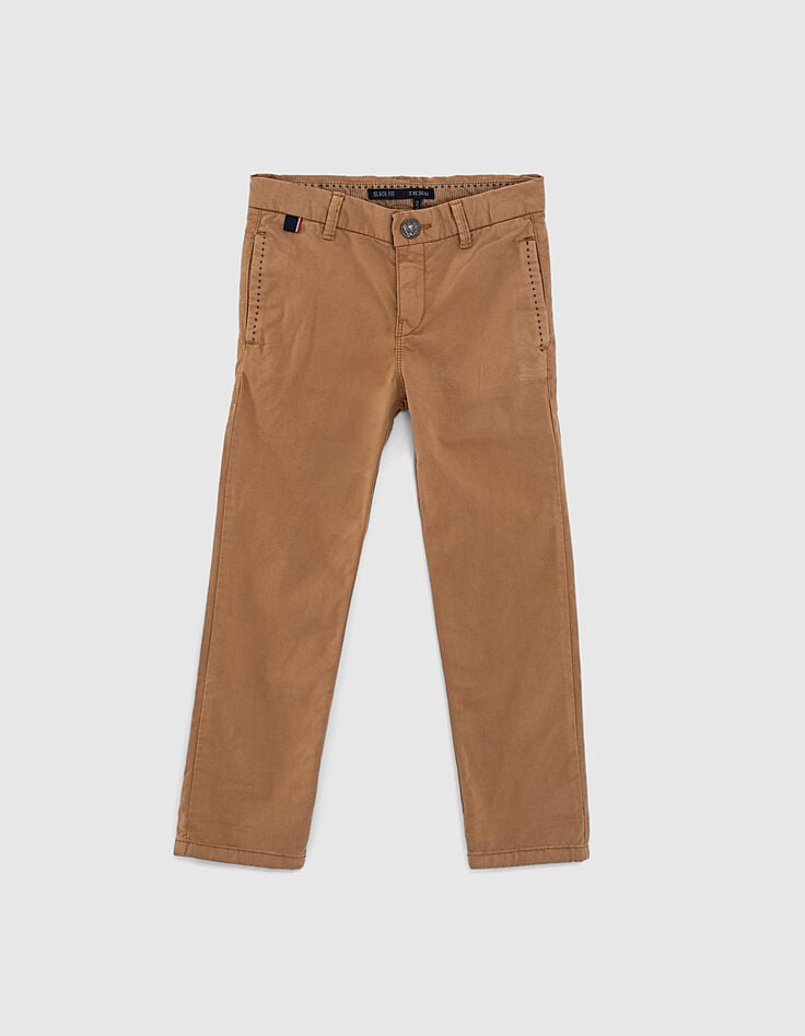 ikks Pantalon chino camel garçon