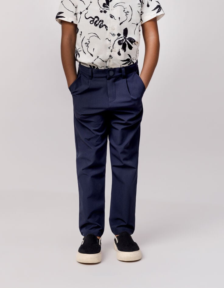 ikks Pantalon CHINO marine nylon garçon