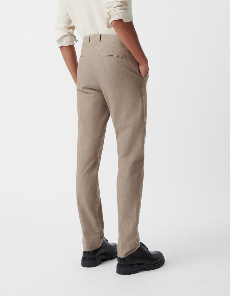 Ikks Pantalon CHINO SLIM Beige Chiné Homme