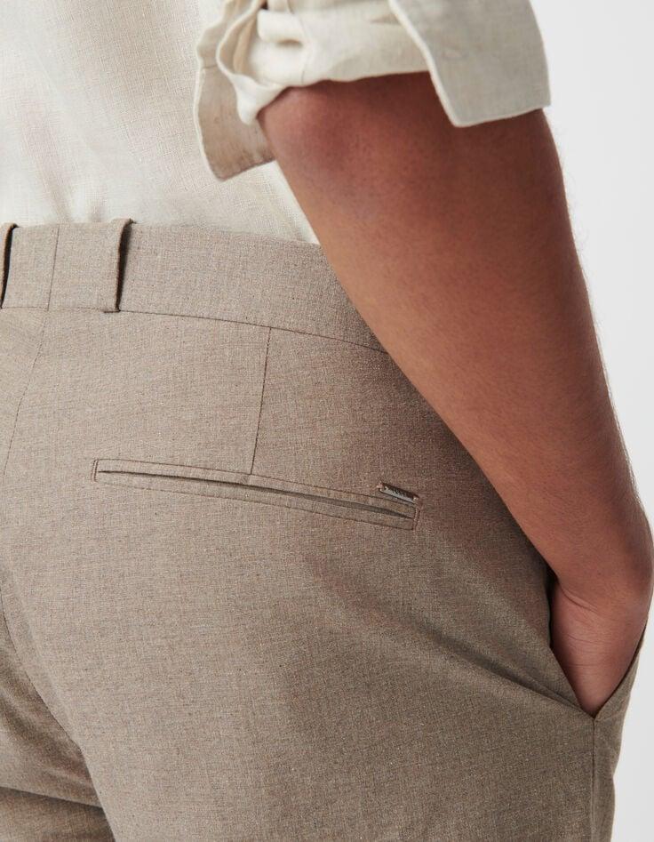 Ikks Pantalon CHINO SLIM Beige Chiné Homme