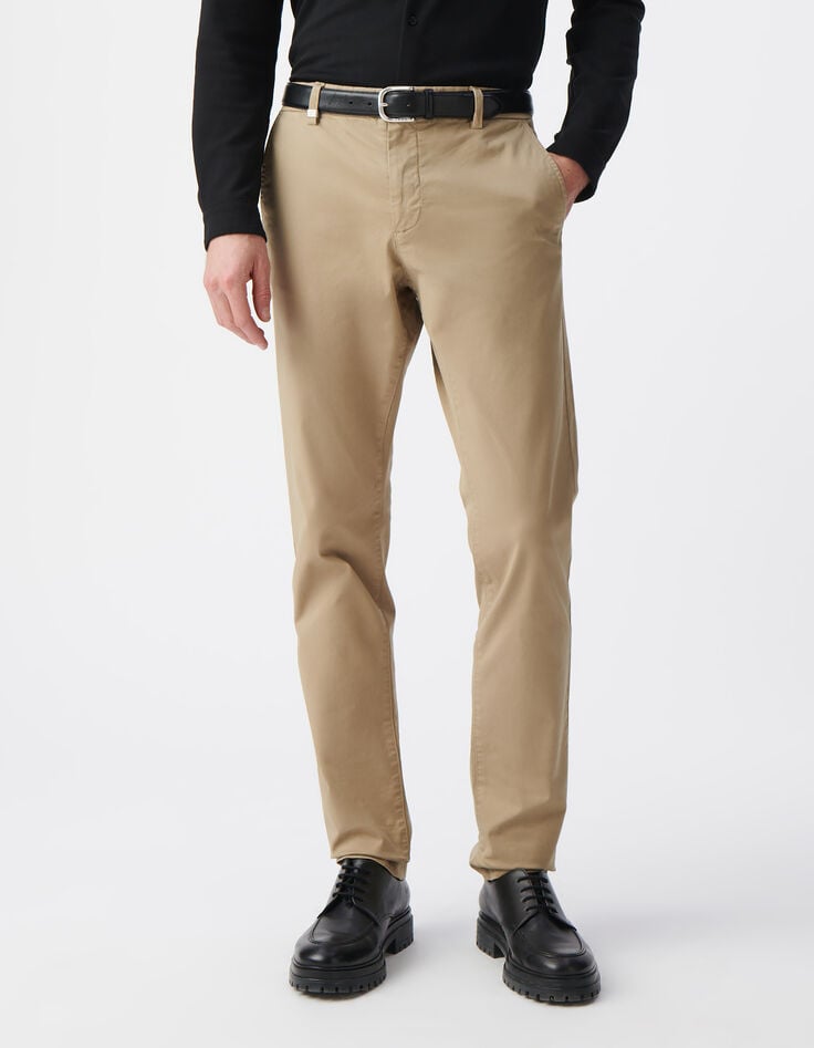 Ikks Pantalon Chino SLIM Beige Homme