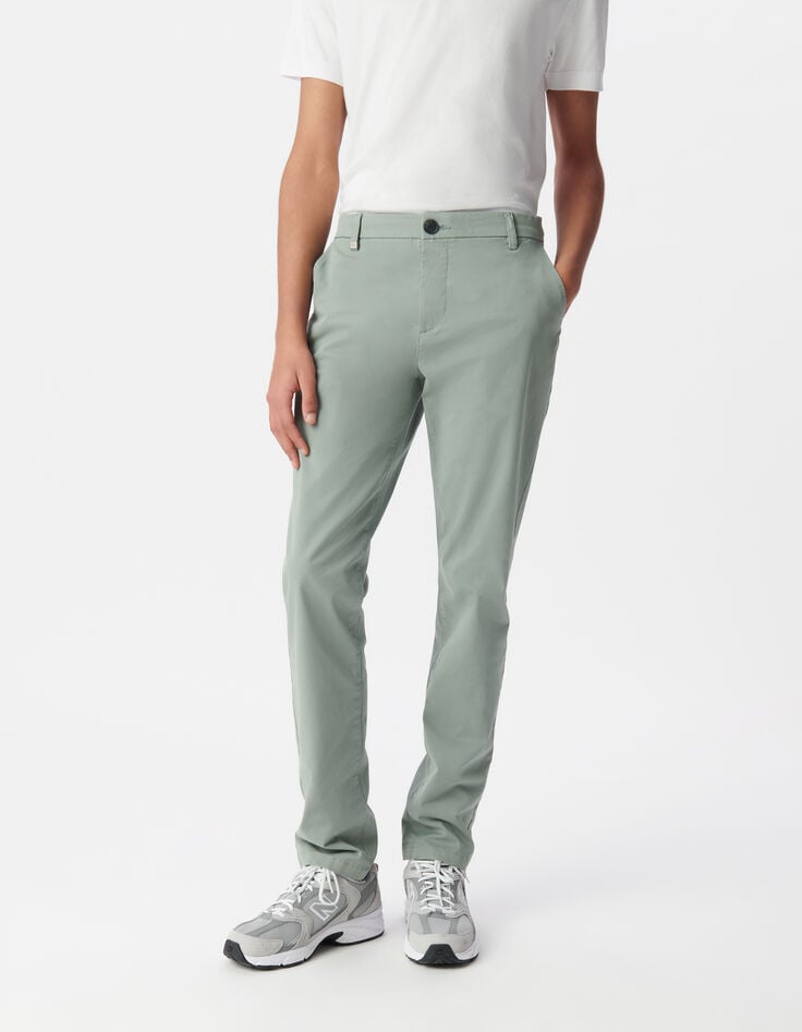 Ikks Pantalon CHINO SLIM Bleu Gris Homme