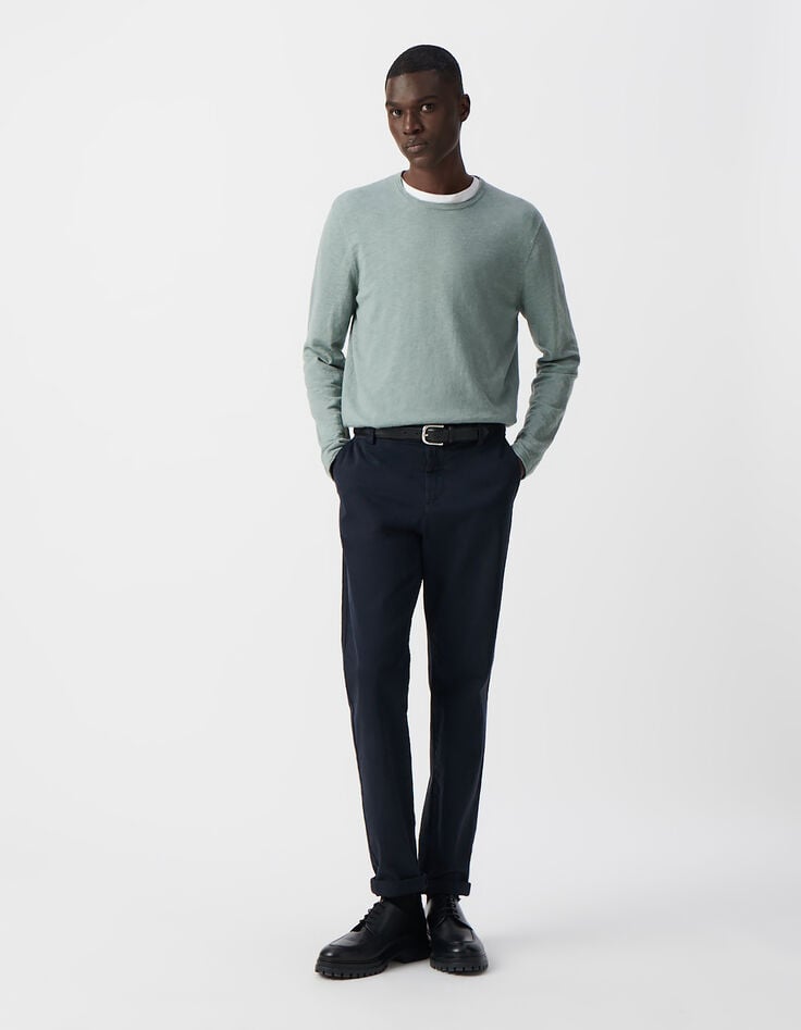 ikks Pantalon chino SLIM bleu marine Homme