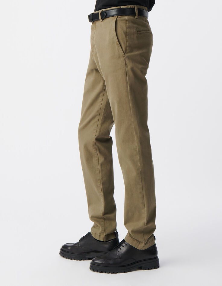 Ikks Pantalon Chino SLIM Kaki Homme