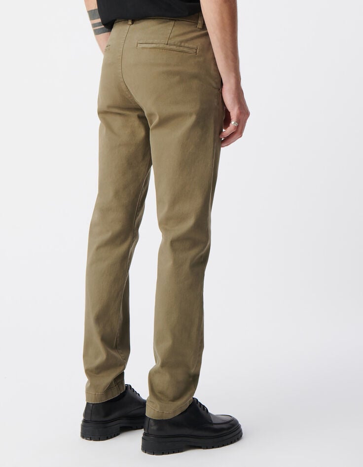 Ikks Pantalon Chino SLIM Kaki Homme