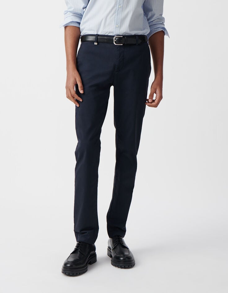 Ikks Pantalon CHINO SLIM Marine Homme