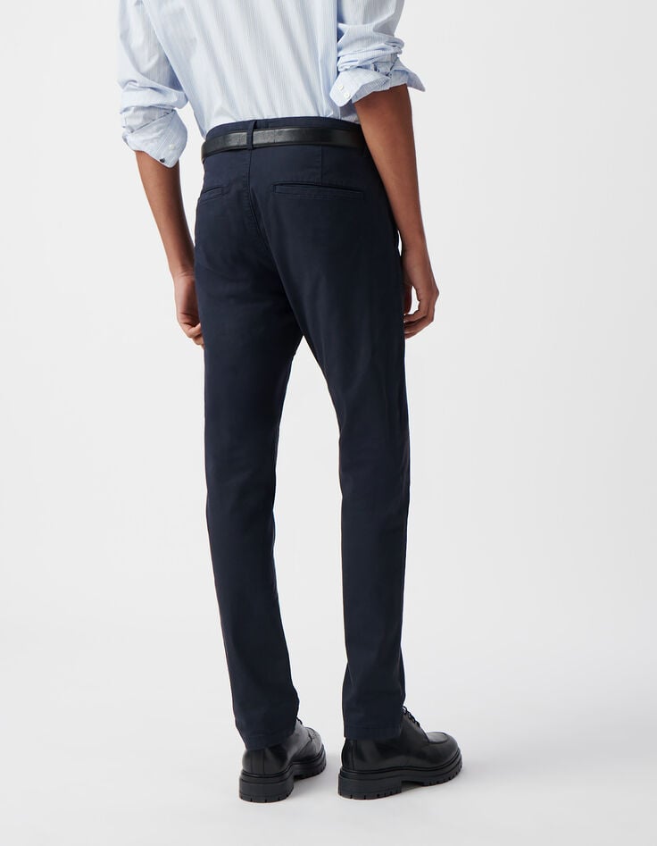 Ikks Pantalon CHINO SLIM Marine Homme