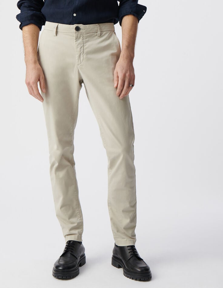 Ikks Pantalon Chino SLIM Mastic Homme