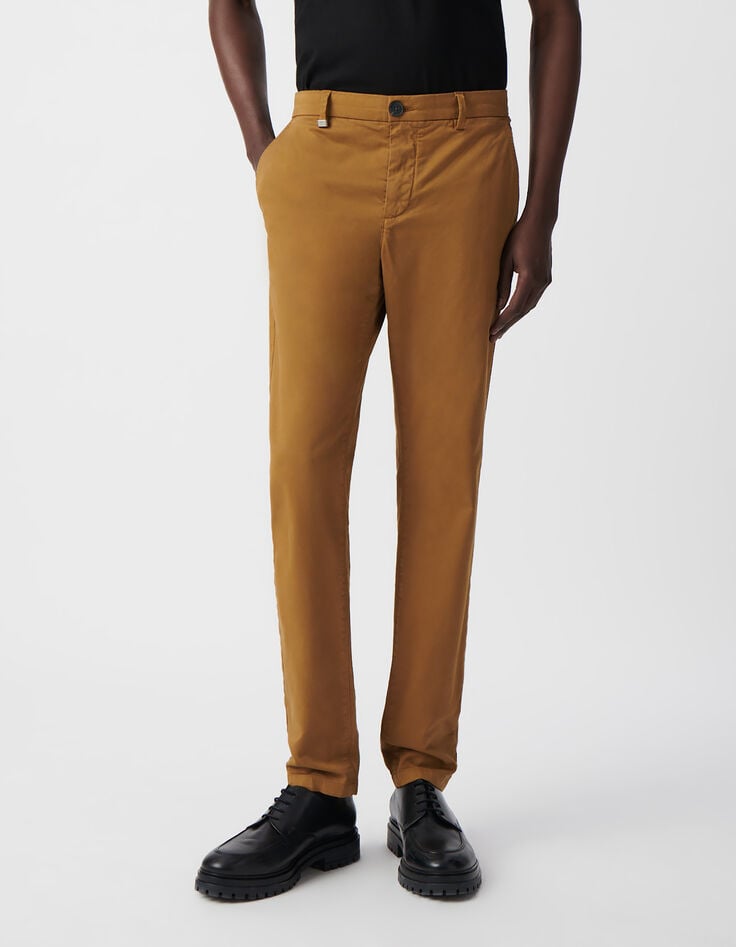 Ikks Pantalon CHINO SLIM Safran Homme