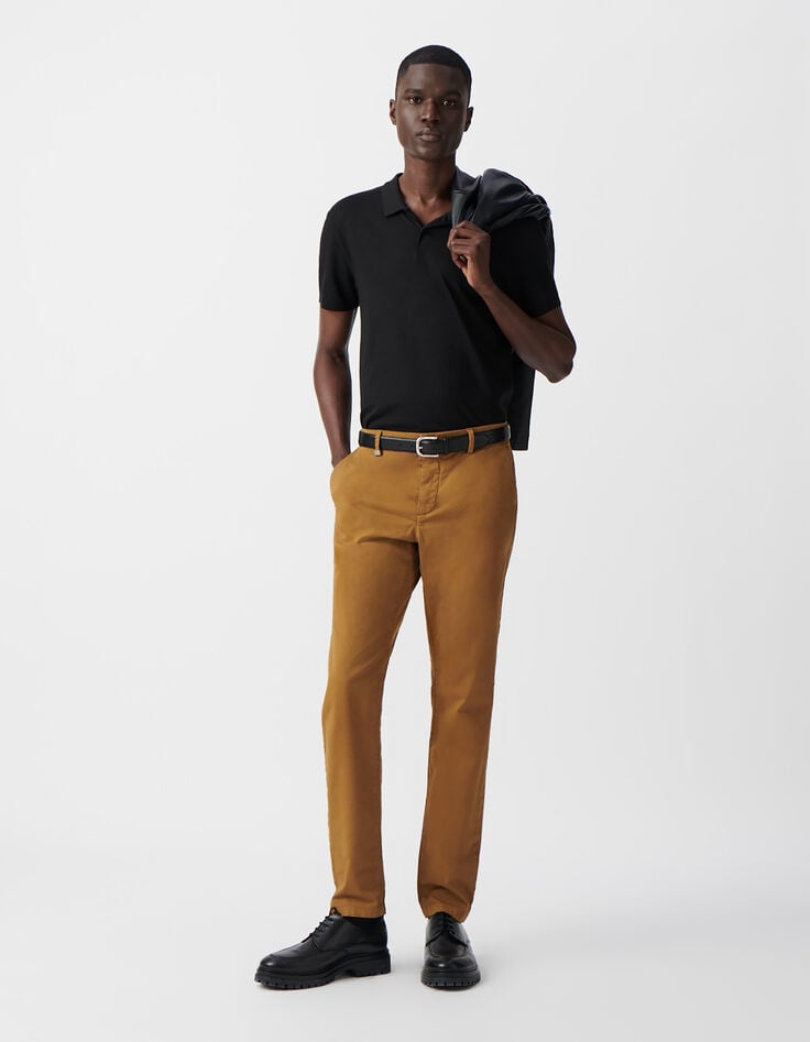 Ikks Pantalon CHINO SLIM Safran Homme