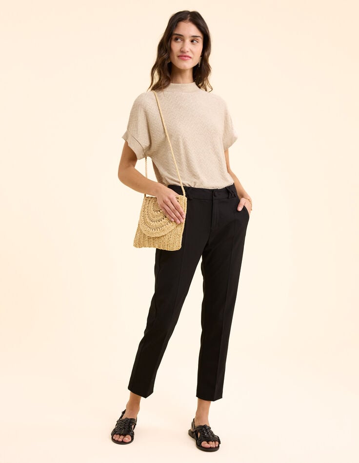 ikks Pantalon city noir passants fantaisie I.Code