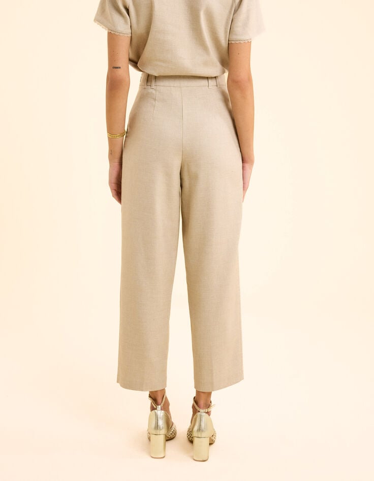 Ikks Pantalon De Costume Beige Doré I.Code
