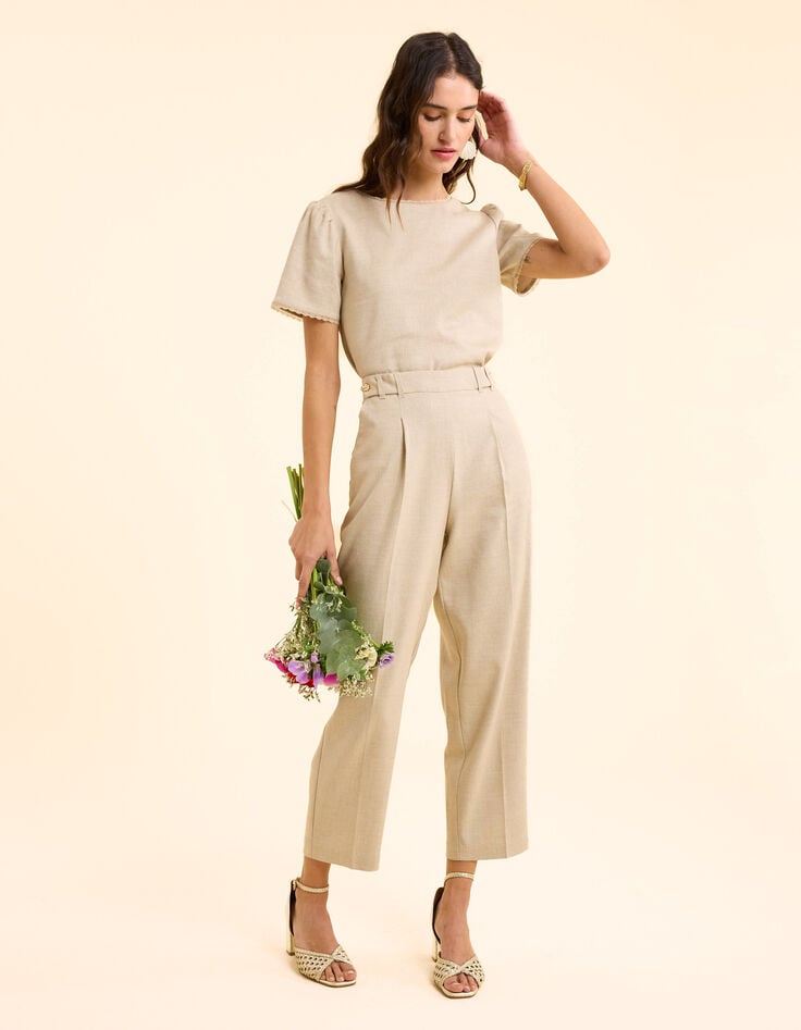 ikks Pantalon de costume beige doré I.Code