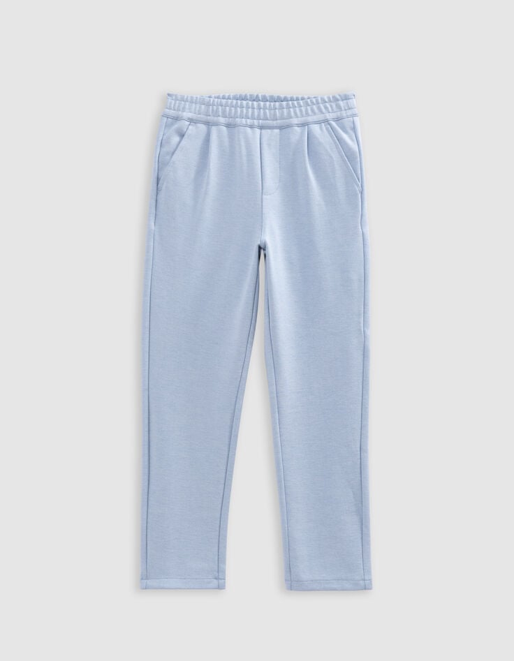 Ikks Pantalon De Costume Bleu Maille Chinée Garçon