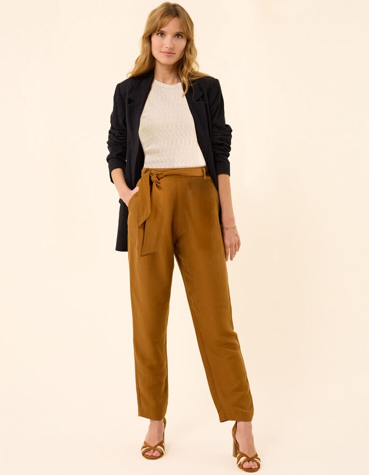 ikks Pantalon de costume camel I.Code