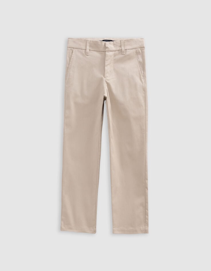 Ikks Pantalon De Costume Cérémonie Beige Garçon