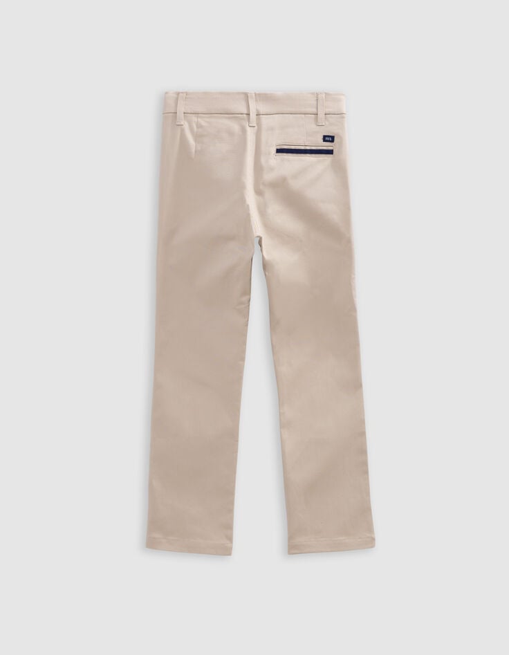Ikks Pantalon De Costume Cérémonie Beige Garçon
