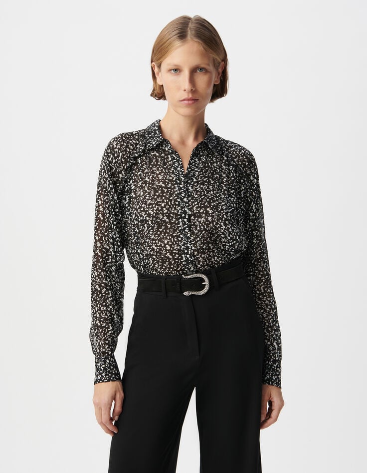 Ikks Pantalon De Costume Noir Droit Femme