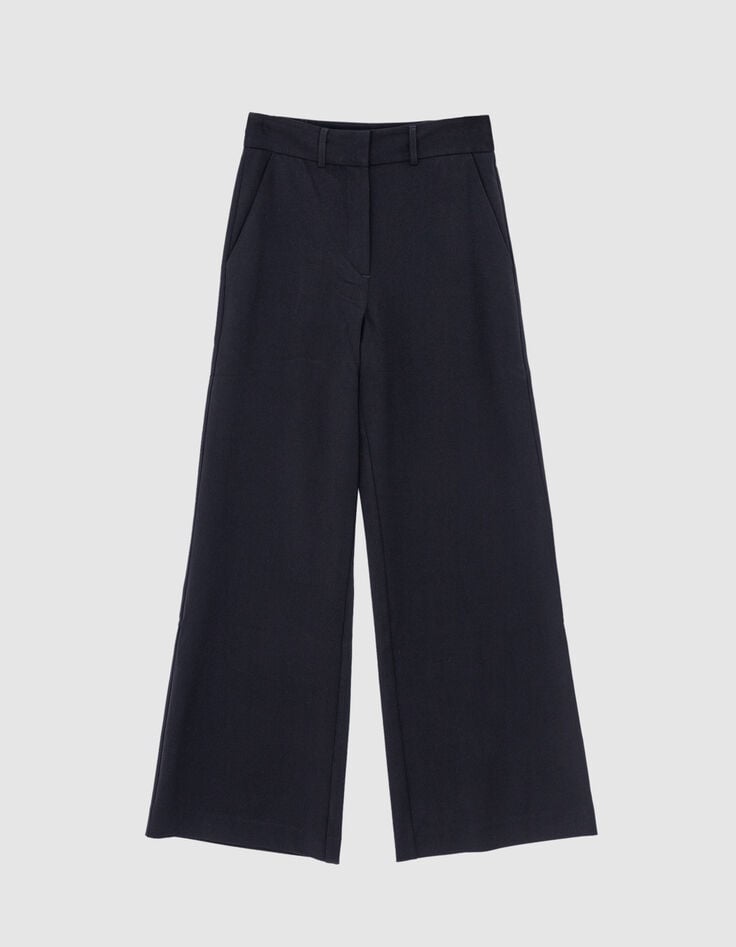 Ikks Pantalon De Costume Noir Droit Femme