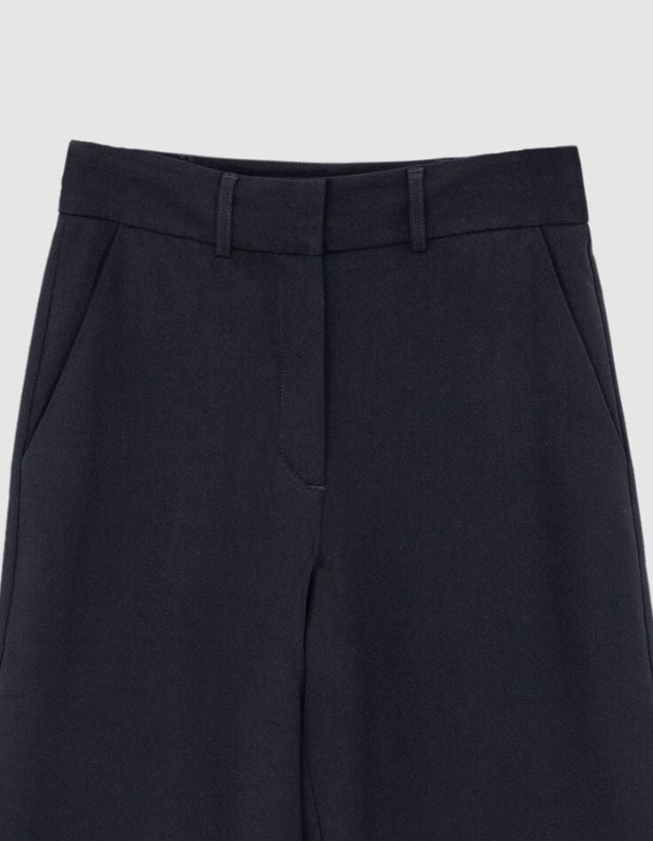 Ikks Pantalon De Costume Noir Droit Femme