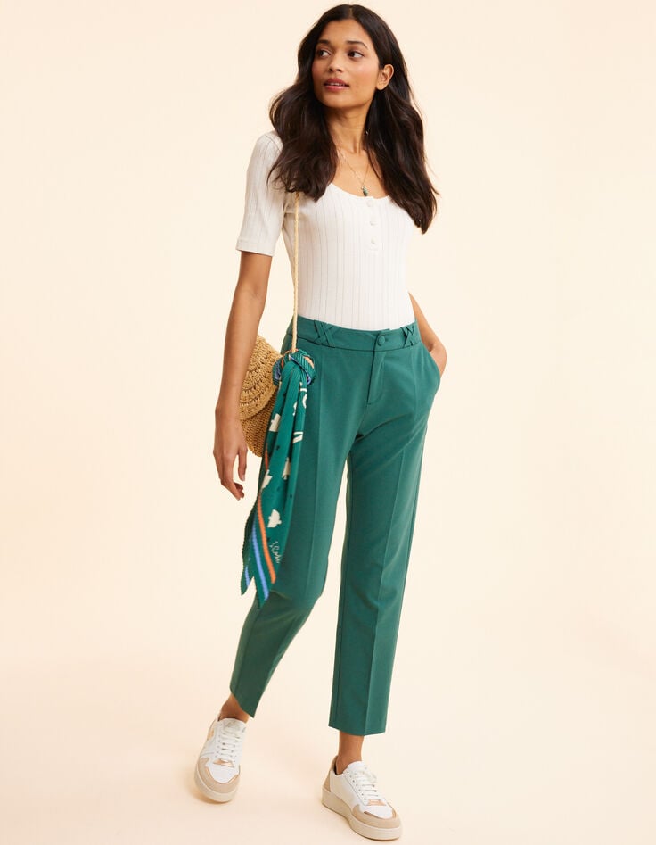 Ikks Pantalon De Costume Vert I.Code