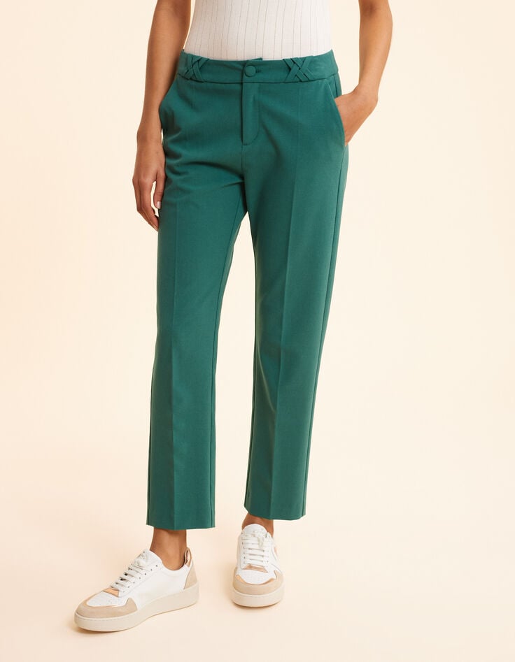 Ikks Pantalon De Costume Vert I.Code