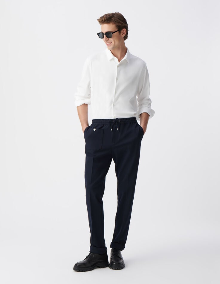 ikks Pantalon JOGGER marine poche plaquée Homme