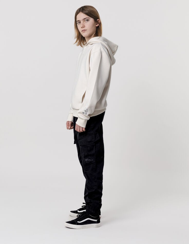 Ikks Pantalon JOGGER Noir Taille élastiquée Garçon