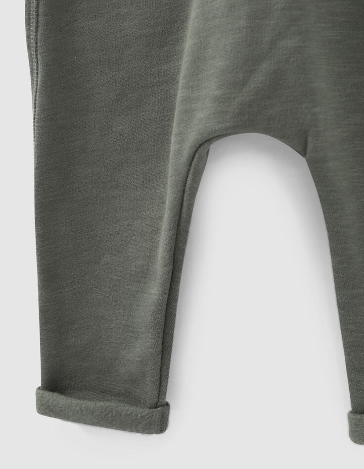 Ikks Pantalon Kaki Clair Molleton Bio Bébé