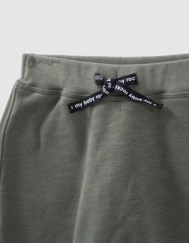 Ikks Pantalon Kaki Clair Molleton Bio Bébé