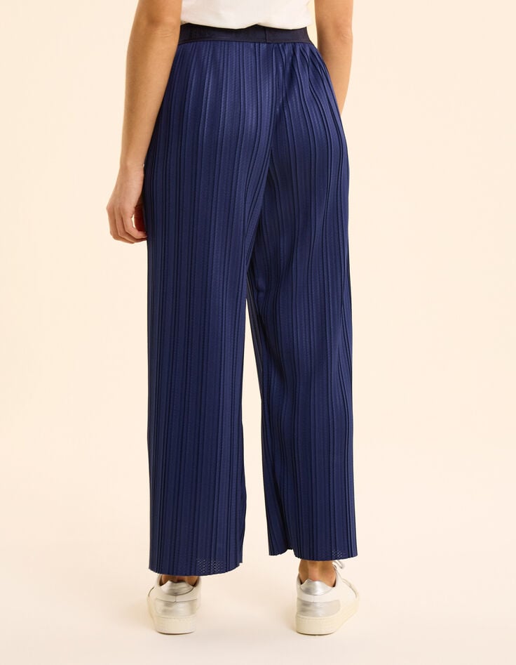 Ikks Pantalon Large Indigo Plissé I.Code