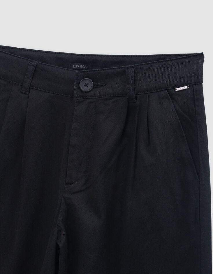 Ikks Pantalon LARGE Noir à Pinces Fille