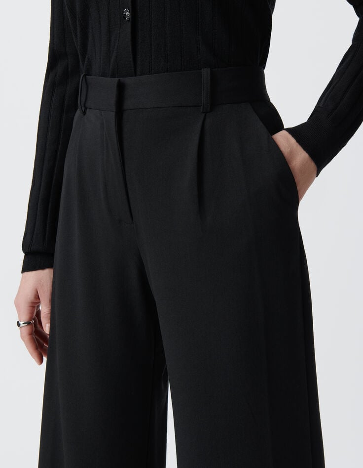 Ikks Pantalon Large Noir Femme