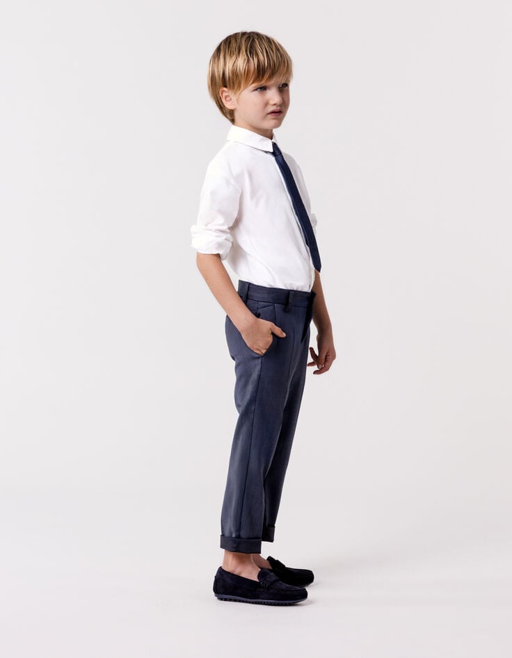 Ikks Pantalon Marine Maille Garçon