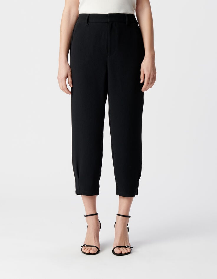 Ikks Pantalon Noir Droit Femme