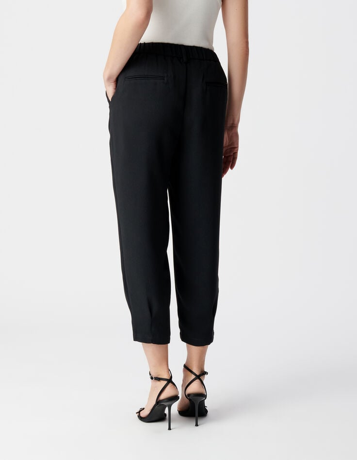 Ikks Pantalon Noir Droit Femme